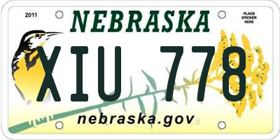 NE license plate XIU778