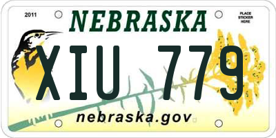 NE license plate XIU779