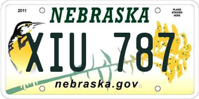NE license plate XIU787
