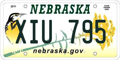 NE license plate XIU795