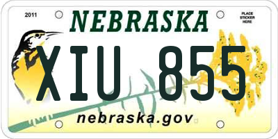 NE license plate XIU855