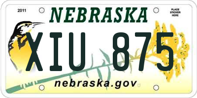 NE license plate XIU875
