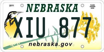 NE license plate XIU877