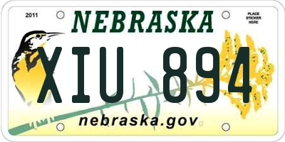 NE license plate XIU894