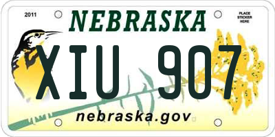 NE license plate XIU907