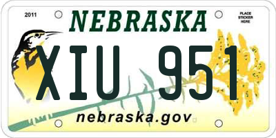 NE license plate XIU951