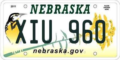 NE license plate XIU960