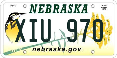 NE license plate XIU970
