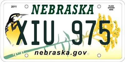NE license plate XIU975