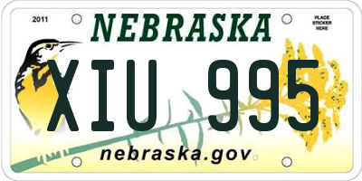 NE license plate XIU995