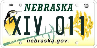 NE license plate XIV011