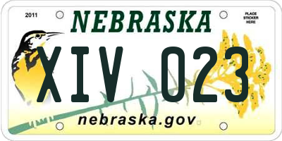 NE license plate XIV023