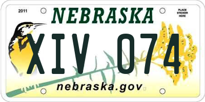 NE license plate XIV074