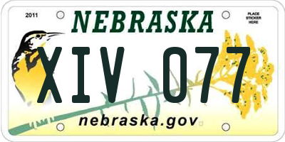NE license plate XIV077