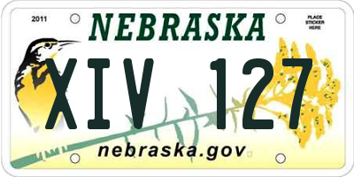 NE license plate XIV127
