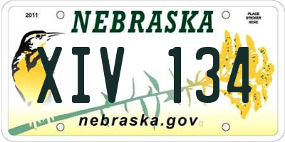 NE license plate XIV134