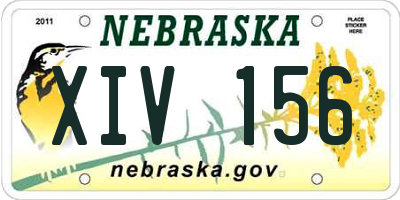 NE license plate XIV156
