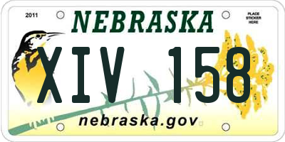 NE license plate XIV158