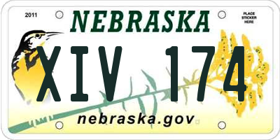 NE license plate XIV174