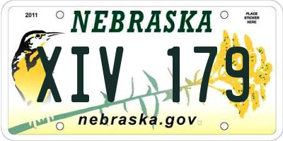 NE license plate XIV179