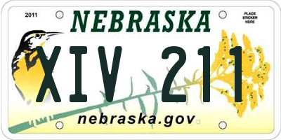NE license plate XIV211