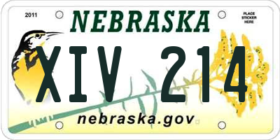 NE license plate XIV214