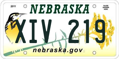 NE license plate XIV219