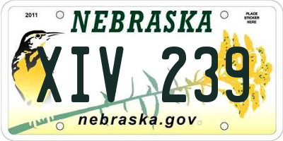NE license plate XIV239