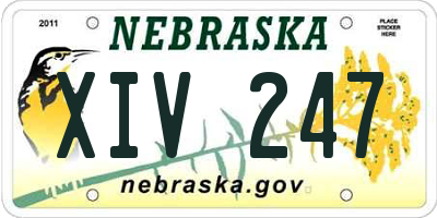 NE license plate XIV247