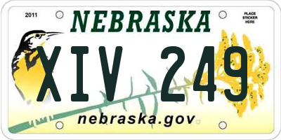 NE license plate XIV249
