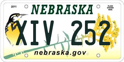 NE license plate XIV252