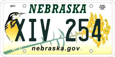 NE license plate XIV254
