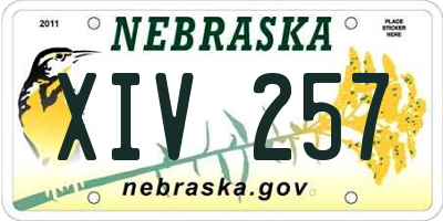 NE license plate XIV257