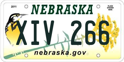 NE license plate XIV266