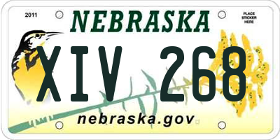 NE license plate XIV268