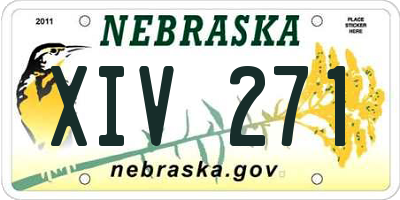 NE license plate XIV271