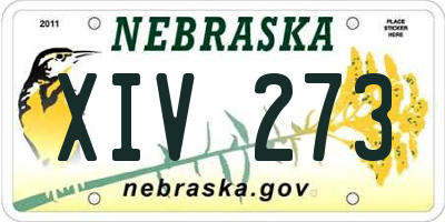 NE license plate XIV273