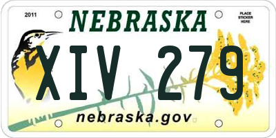 NE license plate XIV279