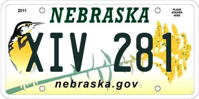 NE license plate XIV281