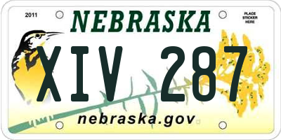 NE license plate XIV287