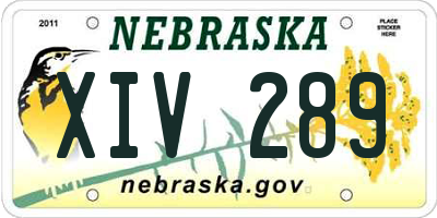 NE license plate XIV289