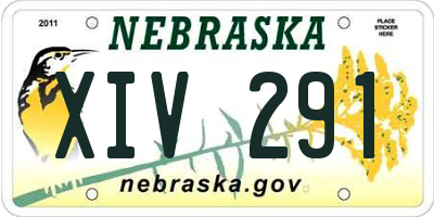 NE license plate XIV291