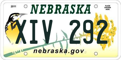 NE license plate XIV292
