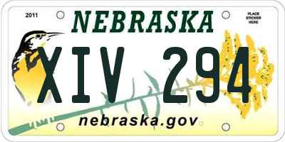 NE license plate XIV294