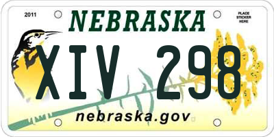NE license plate XIV298