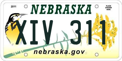 NE license plate XIV311
