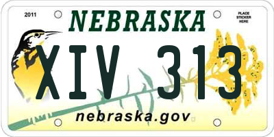 NE license plate XIV313