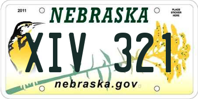 NE license plate XIV321