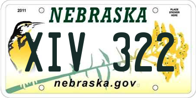 NE license plate XIV322