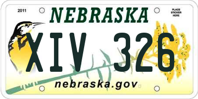 NE license plate XIV326